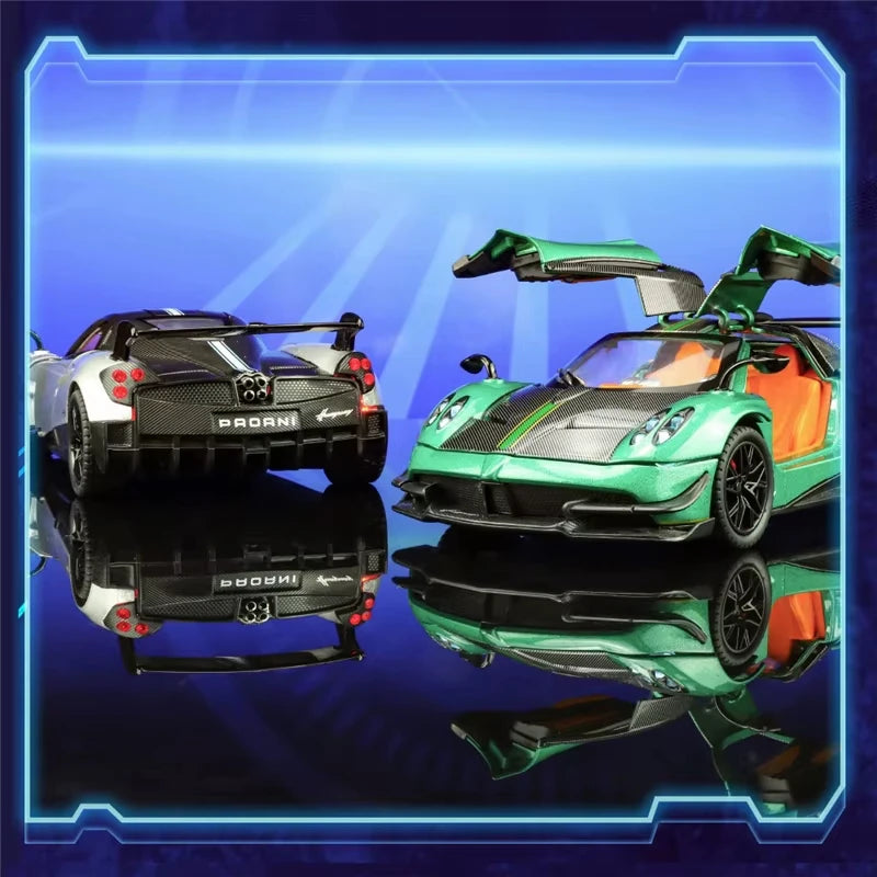 1:24 Diecast Alloy Sports Car Model Simulation Sound and Light Vehicle Perfect Gift for Kids Ideal for Collection and Display