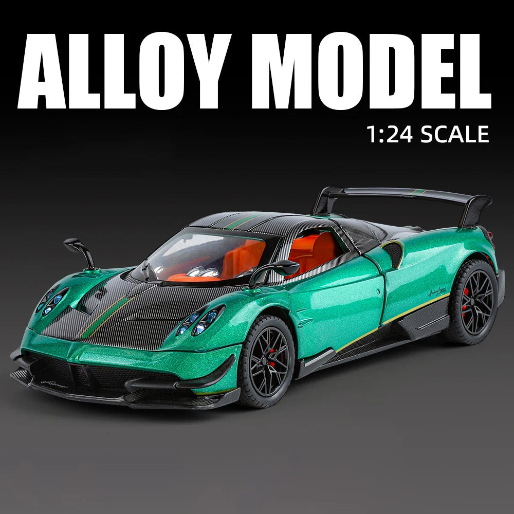 1:24 Diecast Alloy Sports Car Model Simulation Sound and Light Vehicle Perfect Gift for Kids Ideal for Collection and Display
