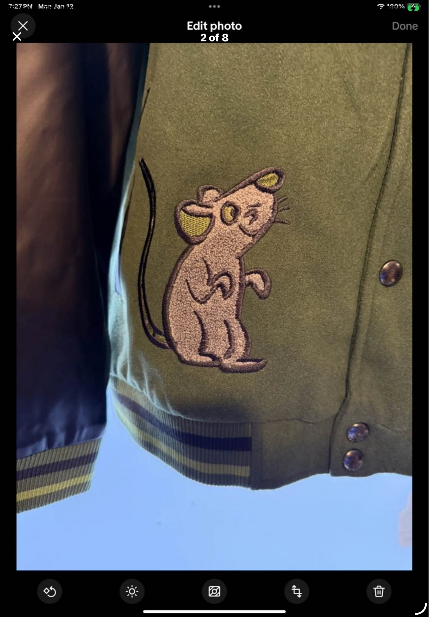 New Disney's Encanto -Bruno Embroidered Varsity Jacket for Adults - X-Large NWT Shipping Available