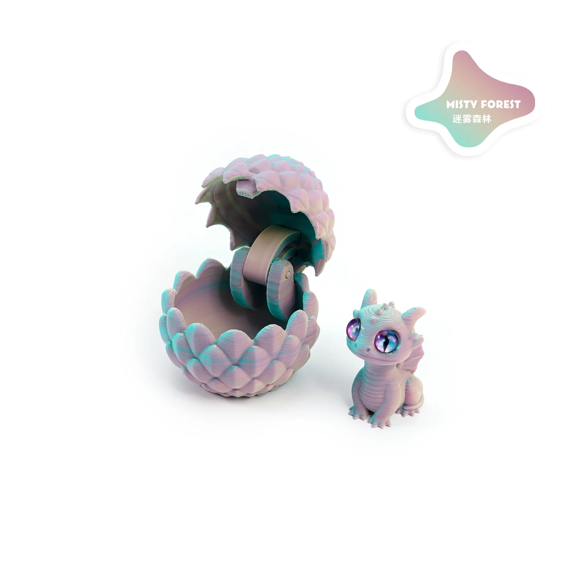 2025 Originality 3D Printed Dragon Egg Toy Model Creative Decompression Movable Plastic Children's Animal Dinosaur Collection