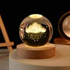 3D Warm White USB Power Crystal Ball Moon Night Light LED Planet Globe Table Lamp Home Decor Gift