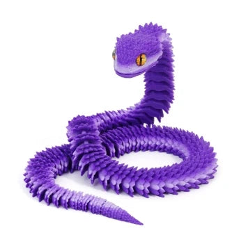 3D-printed Realistic Snake Joint Movable Viper Figurine Animal Model Children's Birthday Gift  Novel Toy Model Collection