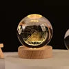 3D Warm White USB Power Crystal Ball Moon Night Light LED Planet Globe Table Lamp Home Decor Gift