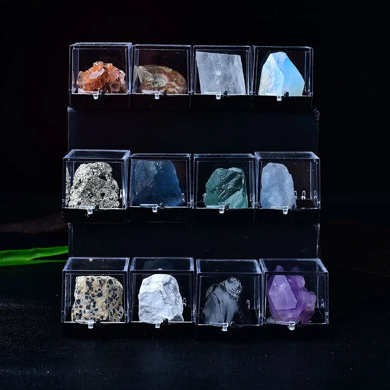 Natural Crystal Ore Specimen Gemstone Collection for Children's Science Teaching Color Raw Stone Ornament and Gift