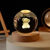3D Warm White USB Power Crystal Ball Moon Night Light LED Planet Globe Table Lamp Home Decor Gift