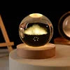 3D Warm White USB Power Crystal Ball Moon Night Light LED Planet Globe Table Lamp Home Decor Gift