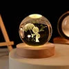 3D Warm White USB Power Crystal Ball Moon Night Light LED Planet Globe Table Lamp Home Decor Gift