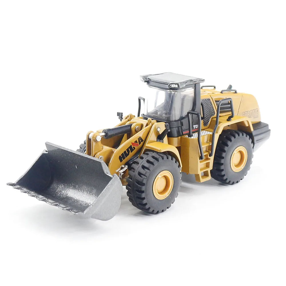 HUINA 1/60 Die-Cast Road Roller Static Model Construction Vehicle Collectible Vehicle Toy Alloy Engineering Machinery Model Gift