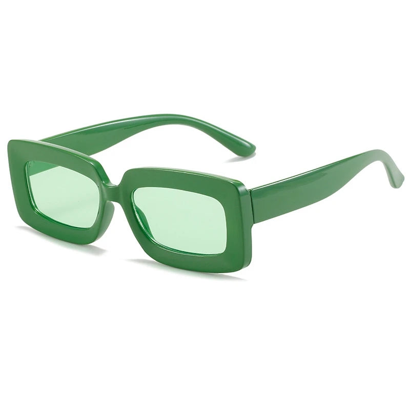 Superhot Eyewear  Vintage Fashion High Quality Small Rectangle Retro Macaron Sunglasses Women's Sunglasses