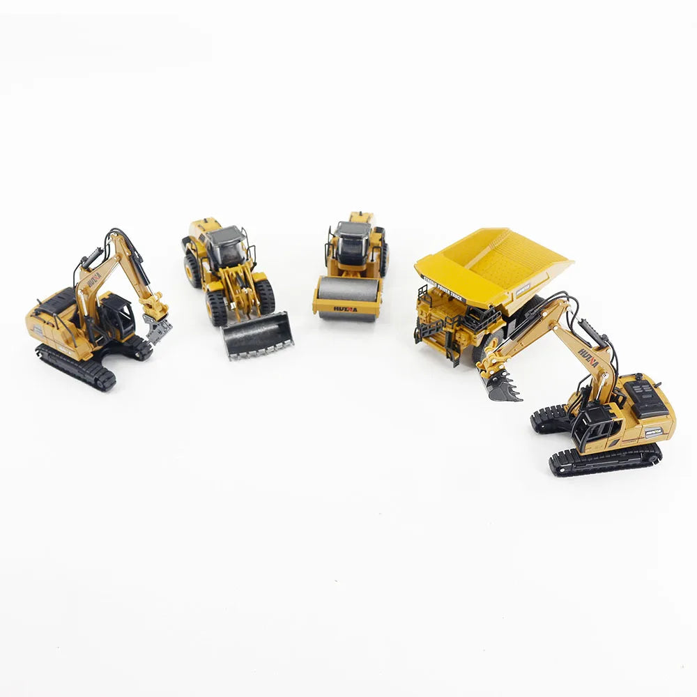 HUINA 1/60 Die-Cast Road Roller Static Model Construction Vehicle Collectible Vehicle Toy Alloy Engineering Machinery Model Gift