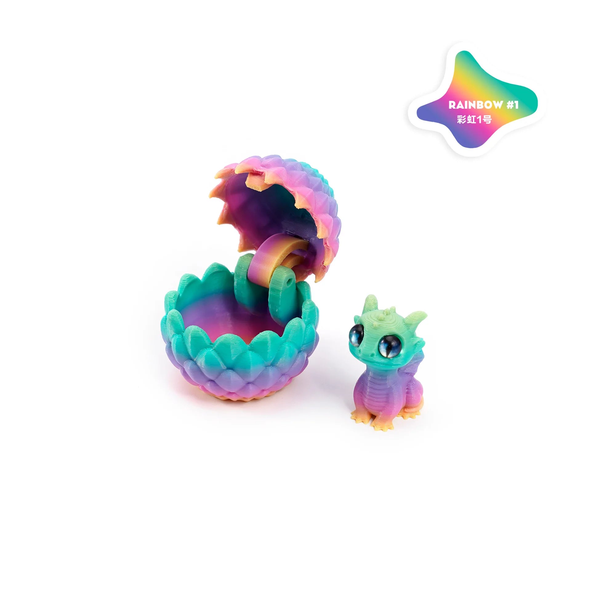 2025 Originality 3D Printed Dragon Egg Toy Model Creative Decompression Movable Plastic Children's Animal Dinosaur Collection
