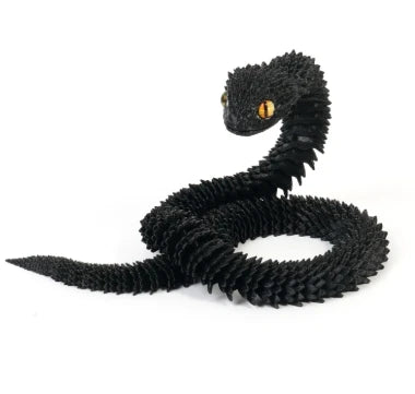 3D-printed Realistic Snake Joint Movable Viper Figurine Animal Model Children's Birthday Gift  Novel Toy Model Collection