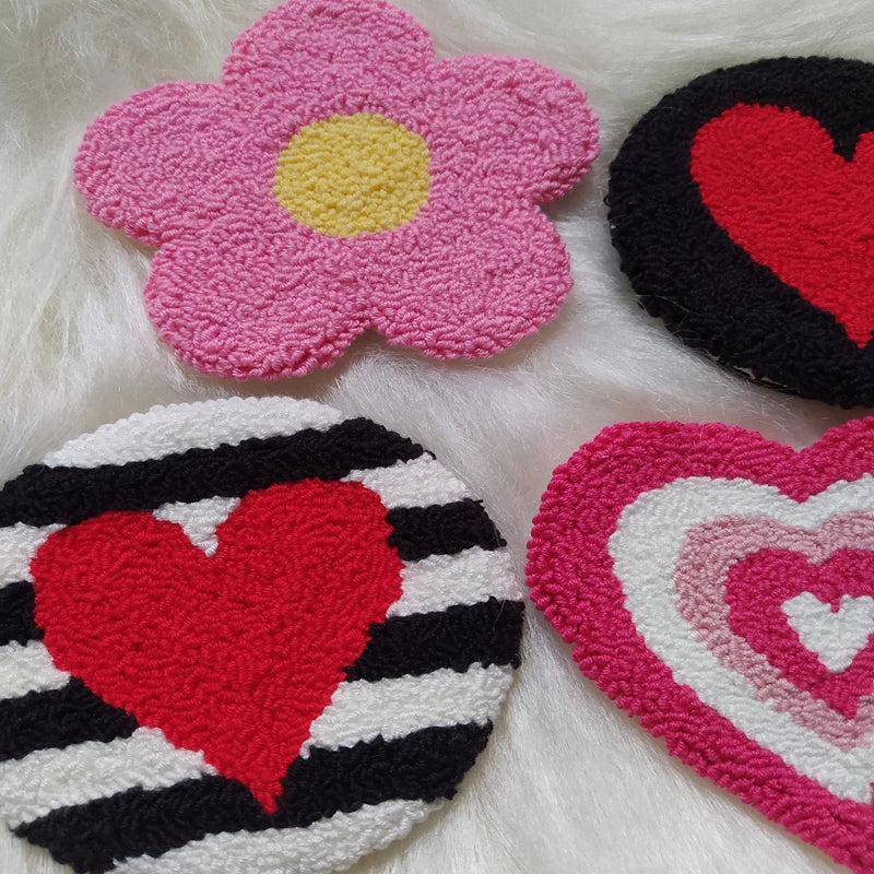 OEM Valentine's Day Product Kit Gift sBox of Handmade Punch Needle Coaster Rugs