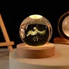 3D Warm White USB Power Crystal Ball Moon Night Light LED Planet Globe Table Lamp Home Decor Gift