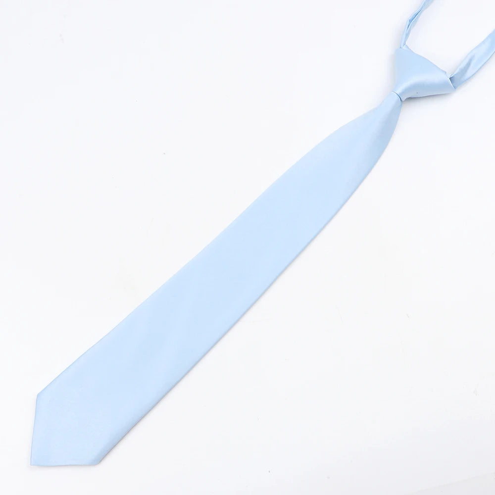 Fashion School Children Neck Tie Solid Color Easy to Wear for Girls Boys Kid Pre-tied Colorful Adjustable Skinny Necktie Gift