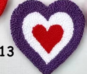 OEM Valentine's Day Product Kit Gift sBox of Handmade Punch Needle Coaster Rugs