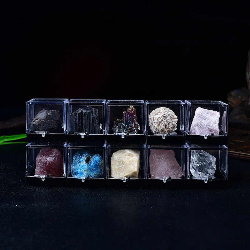 Natural Crystal Ore Specimen Gemstone Collection for Children's Science Teaching Color Raw Stone Ornament and Gift