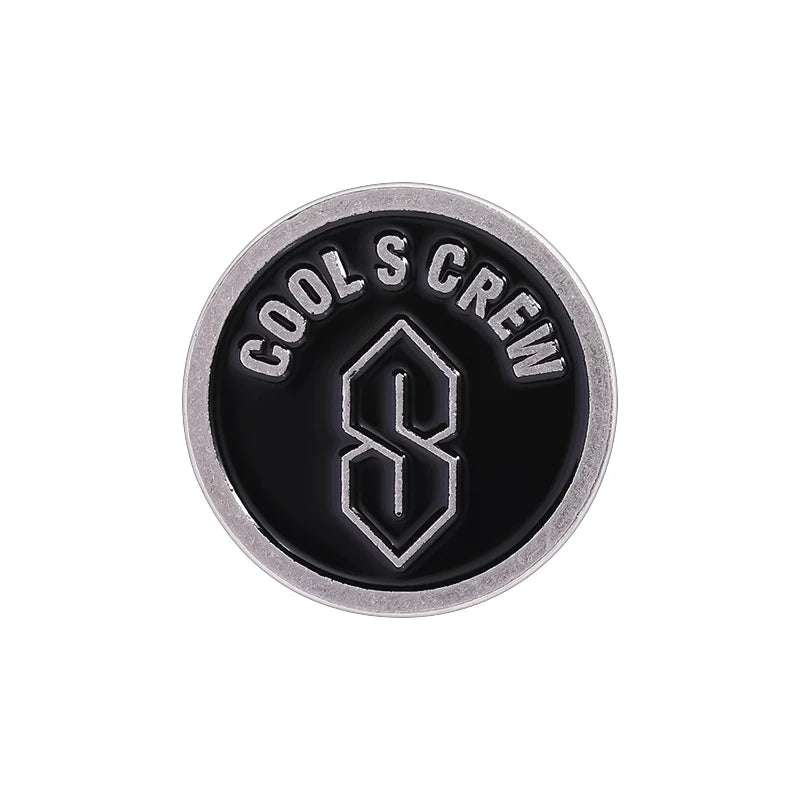 Cool S Crew Enamel Pins Punk Vintage S Logo Brooches Backpack Lapel Badge Fashion Jewelry Gift for Friends