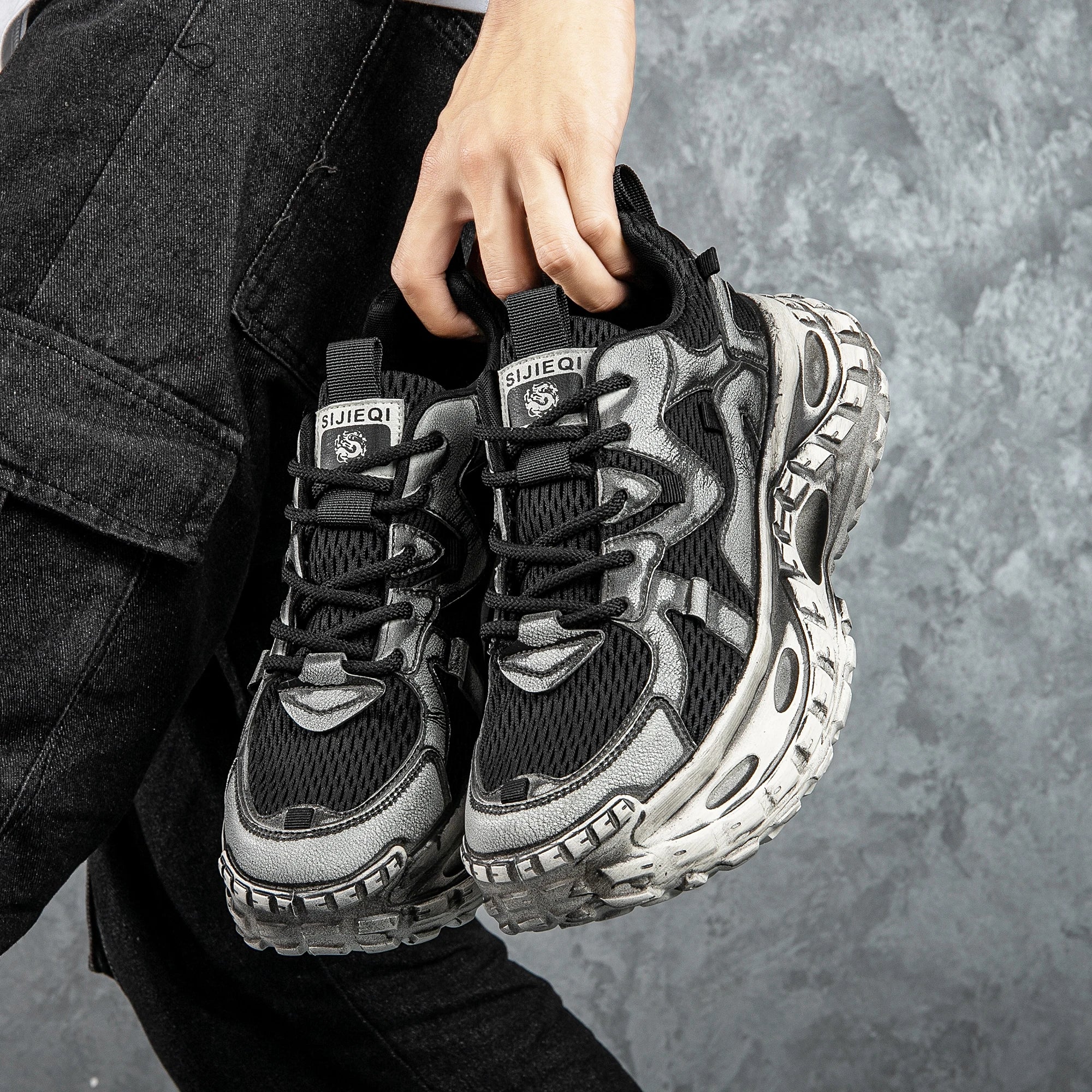 Men's Vintage Design Platform Sneakers for Winter Sports Casual Outdoor Tennis Skateboard Running Street Style Lace Sneakers