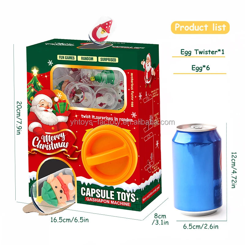 X'max Random Capsule Egg Twisting Machine Plastic Gachapon Toy in Cardboard Box Surprise Blind Box Christmas Gift