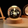 3D Warm White USB Power Crystal Ball Moon Night Light LED Planet Globe Table Lamp Home Decor Gift