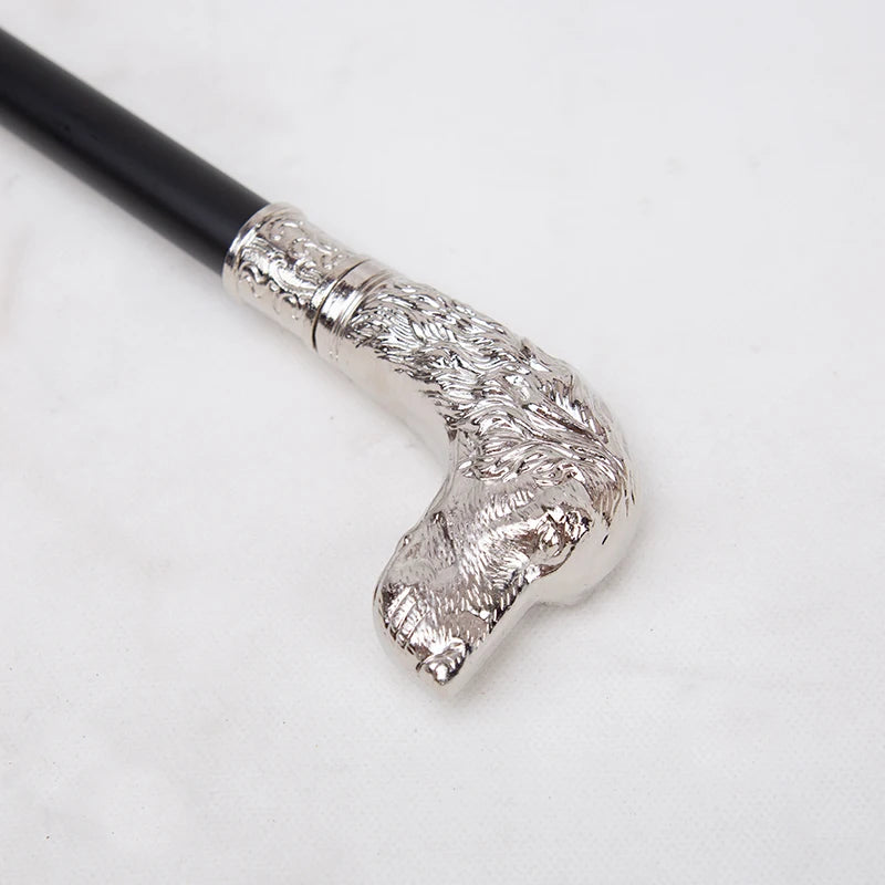 Dog-Head Luxury Walking Stick Canes for Men Fashion Elegant Crutch Decorative Stick Party Vintage Hand Walking Cane