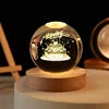 3D Warm White USB Power Crystal Ball Moon Night Light LED Planet Globe Table Lamp Home Decor Gift