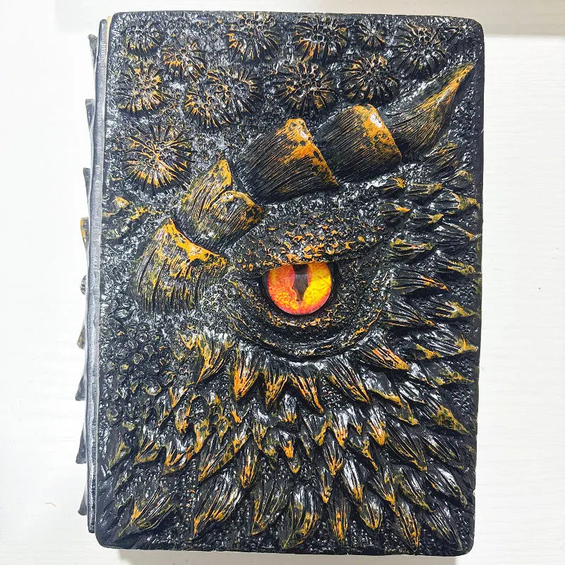 Wholesale New Design Animated Book 3D Embossed Dragon Book Journal A5 Journal Vintage Notbook