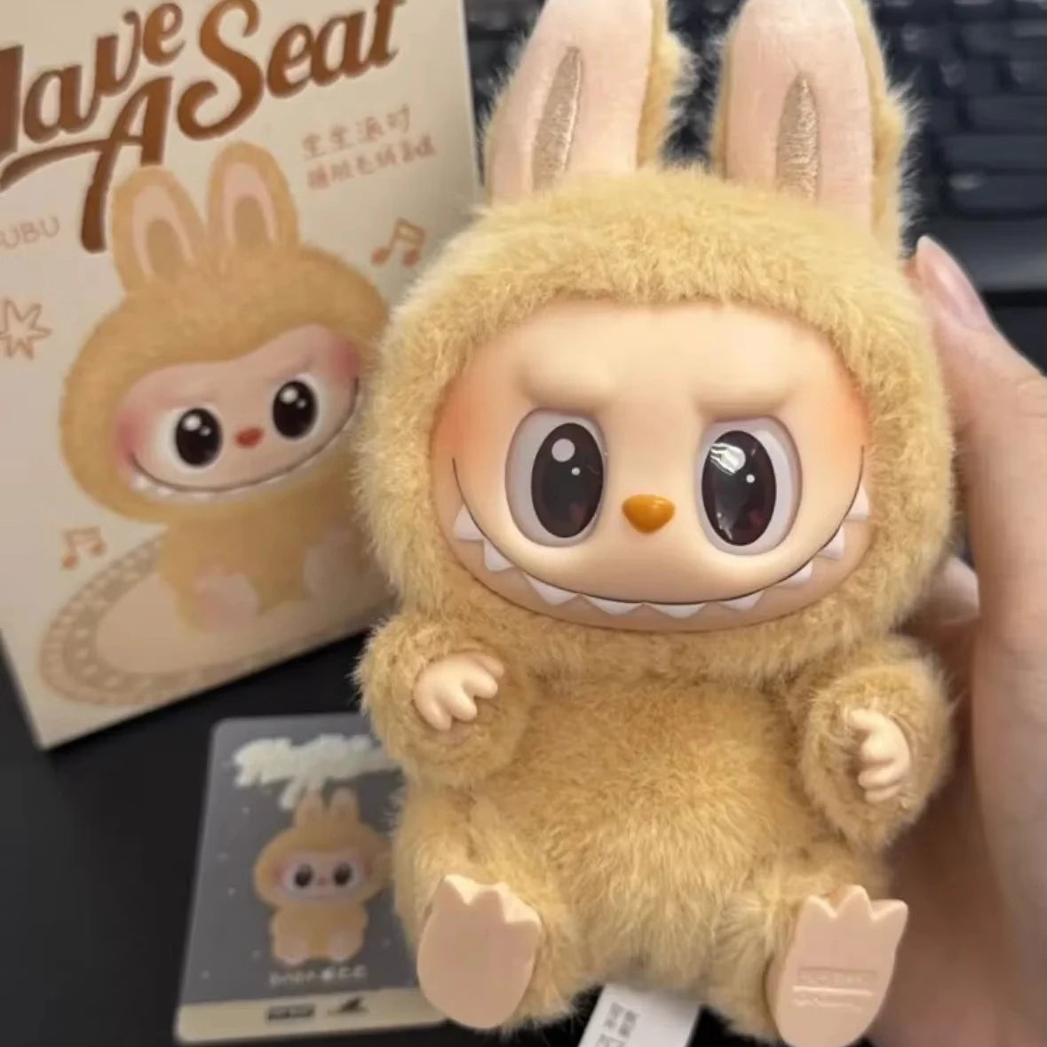 In Stock Labubu Have a Seat Plush Toy Clips Fashion Accessories Blind Box Trend Desktop Decorations Collectibles | Fast Shipping