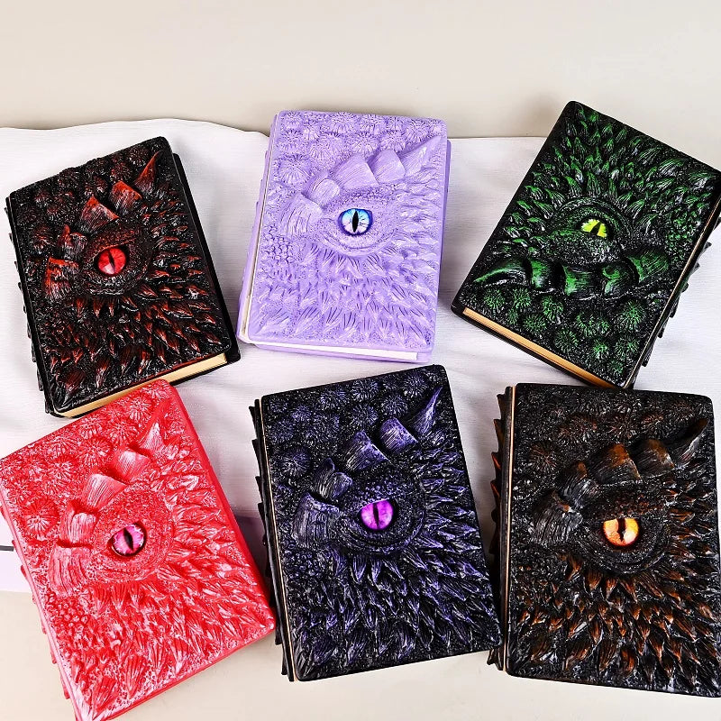 Wholesale New Design Animated Book 3D Embossed Dragon Book Journal A5 Journal Vintage Notbook