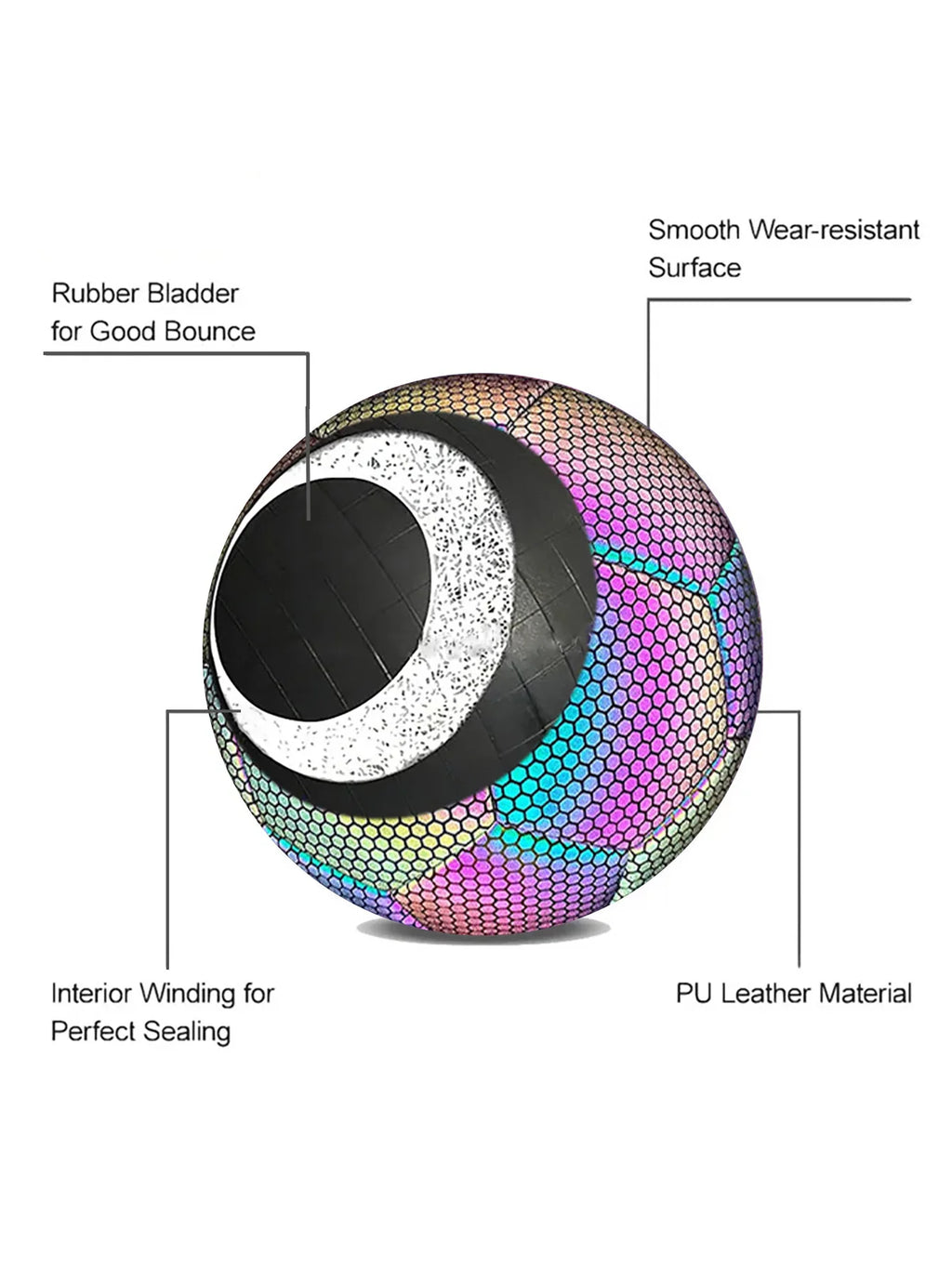 2024 Size 5 Luminous Soccer Ball  Glowing Football Light up Glow in the Dark Led Glowing Soccer Ball for Outdoor Training Gifts