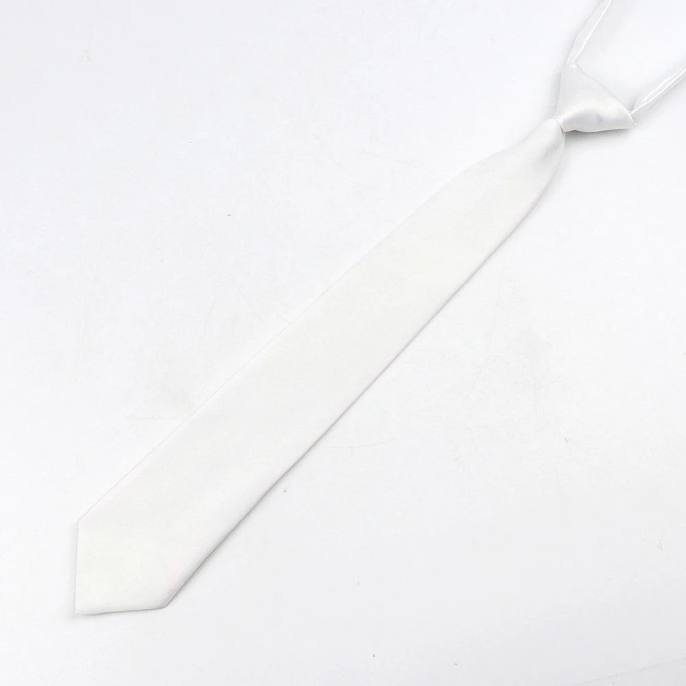 Fashion School Children Neck Tie Solid Color Easy to Wear for Girls Boys Kid Pre-tied Colorful Adjustable Skinny Necktie Gift