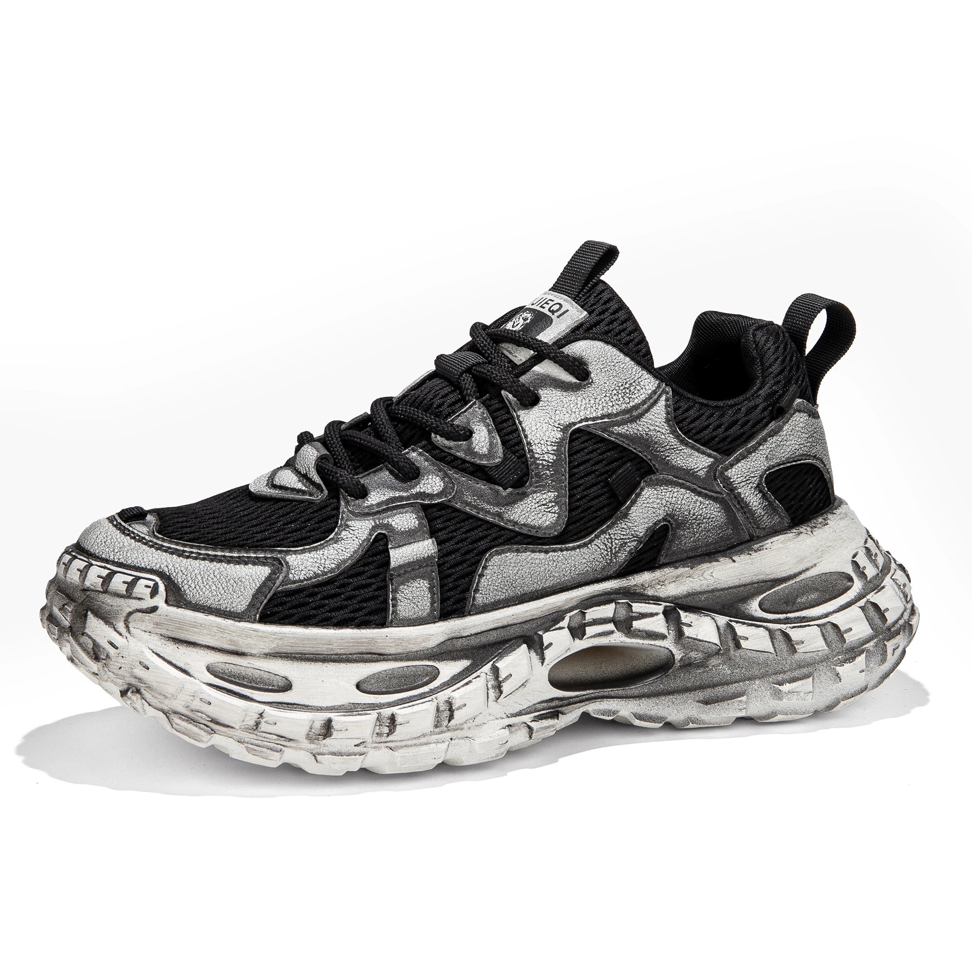 Men's Vintage Design Platform Sneakers for Winter Sports Casual Outdoor Tennis Skateboard Running Street Style Lace Sneakers