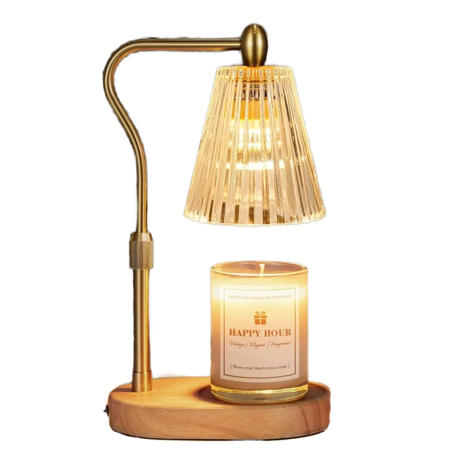 Imenlox Electric Candle Warmer Lamp Timer Dimmer Adjustable Height Glass Scented Wax Melt Home Decor Birthday Gifts for