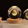 3D Warm White USB Power Crystal Ball Moon Night Light LED Planet Globe Table Lamp Home Decor Gift