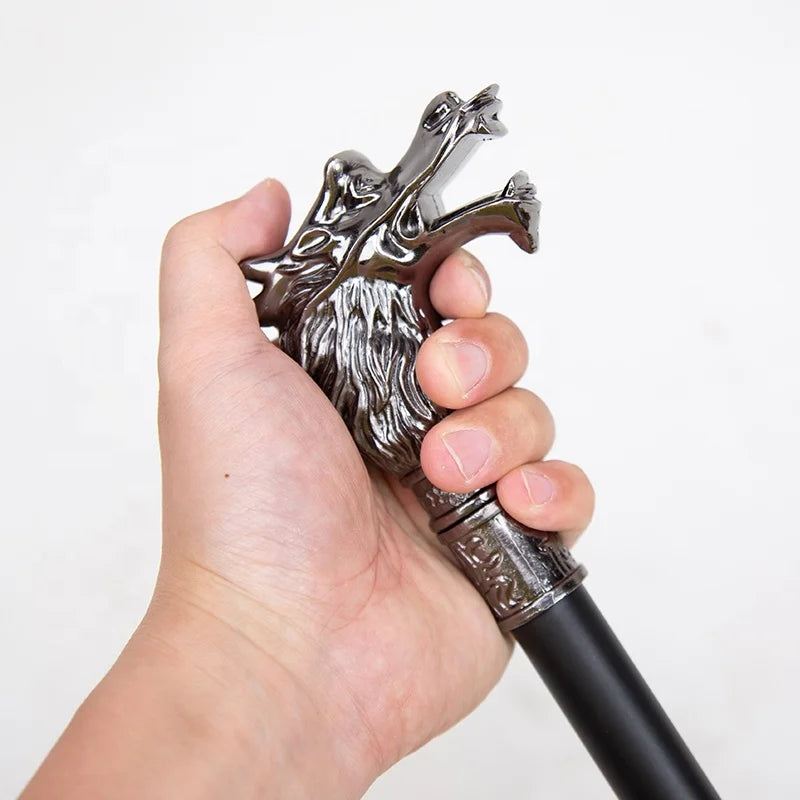 Golden Sea Dragon Luxury Walking Sticks Decorative Fashion Walking Cane Elegant Cosplay Alloy Crosier Vintage Walking Stick