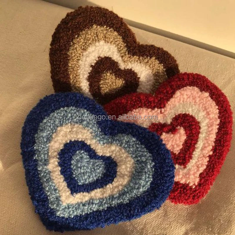 OEM Valentine's Day Product Kit Gift sBox of Handmade Punch Needle Coaster Rugs