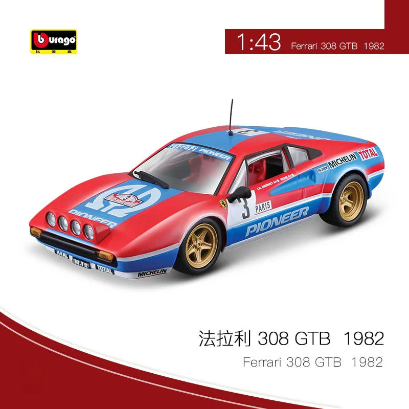 Burago 1:43 High Quality Metal Diecast Car Collection Flatcar Mini FerrarIes Racing Model Cars Hobby Grade Display Made Alloy