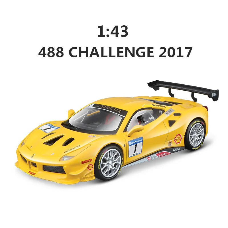 Burago 1:43 High Quality Metal Diecast Car Collection Flatcar Mini FerrarIes Racing Model Cars Hobby Grade Display Made Alloy