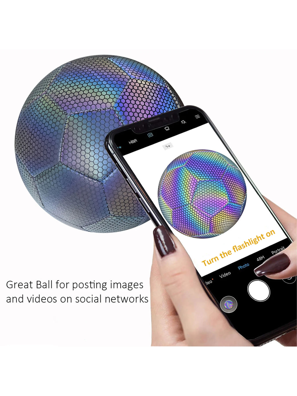 2024 Size 5 Luminous Soccer Ball  Glowing Football Light up Glow in the Dark Led Glowing Soccer Ball for Outdoor Training Gifts