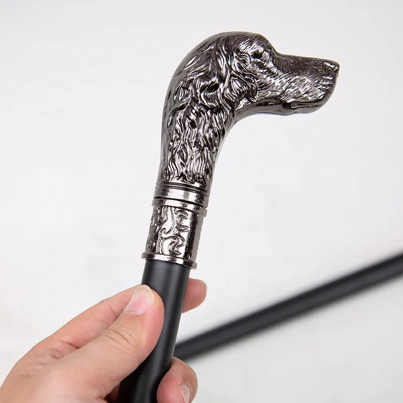 Dog-Head Luxury Walking Stick Canes for Men Fashion Elegant Crutch Decorative Stick Party Vintage Hand Walking Cane