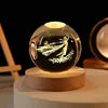 3D Warm White USB Power Crystal Ball Moon Night Light LED Planet Globe Table Lamp Home Decor Gift