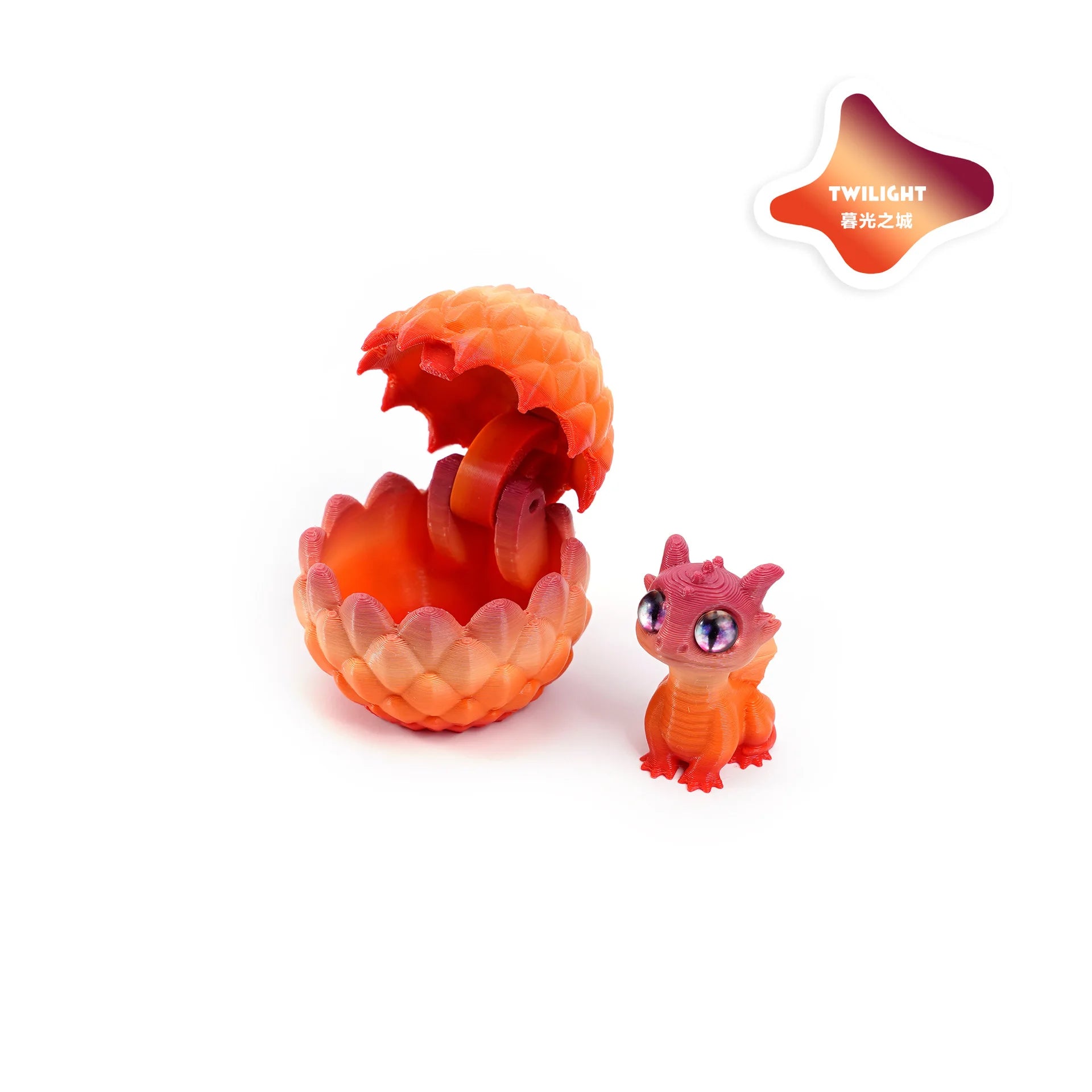 2025 Originality 3D Printed Dragon Egg Toy Model Creative Decompression Movable Plastic Children's Animal Dinosaur Collection