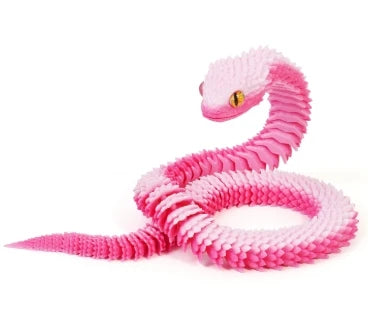 3D-printed Realistic Snake Joint Movable Viper Figurine Animal Model Children's Birthday Gift  Novel Toy Model Collection