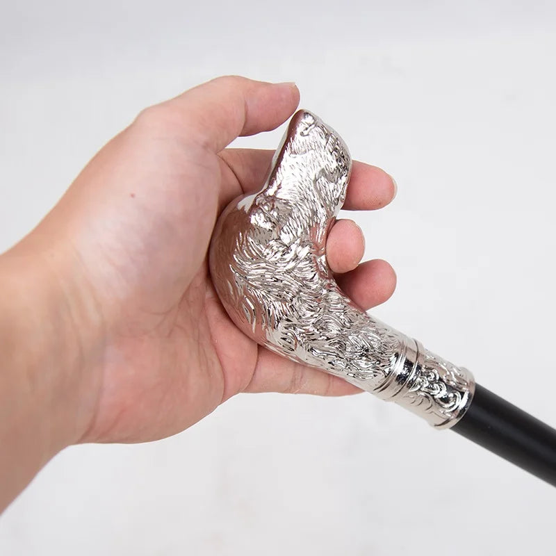 Dog-Head Luxury Walking Stick Canes for Men Fashion Elegant Crutch Decorative Stick Party Vintage Hand Walking Cane