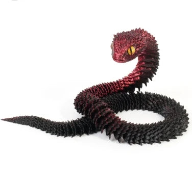 3D-printed Realistic Snake Joint Movable Viper Figurine Animal Model Children's Birthday Gift  Novel Toy Model Collection