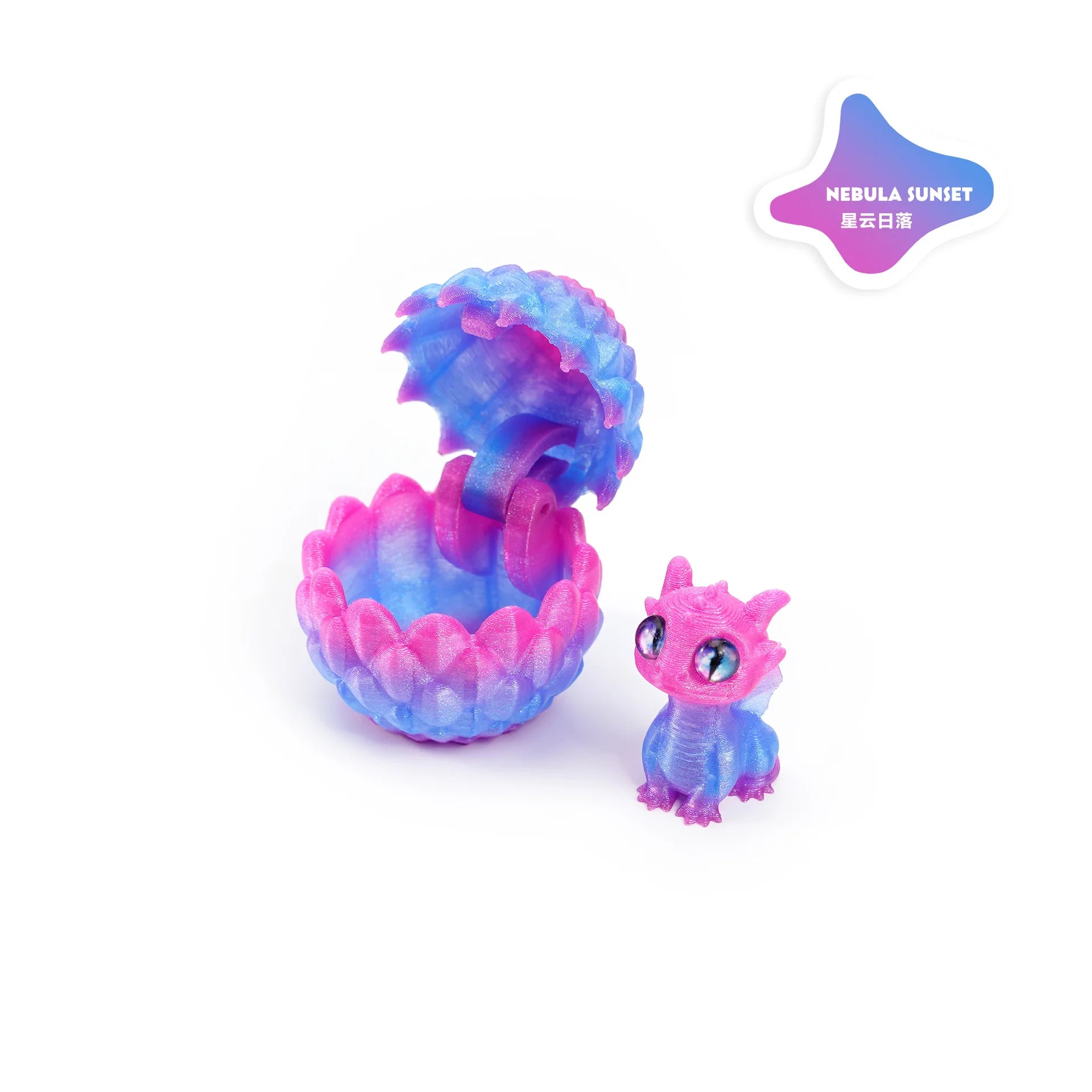 2025 Originality 3D Printed Dragon Egg Toy Model Creative Decompression Movable Plastic Children's Animal Dinosaur Collection