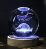 3D Warm White USB Power Crystal Ball Moon Night Light LED Planet Globe Table Lamp Home Decor Gift