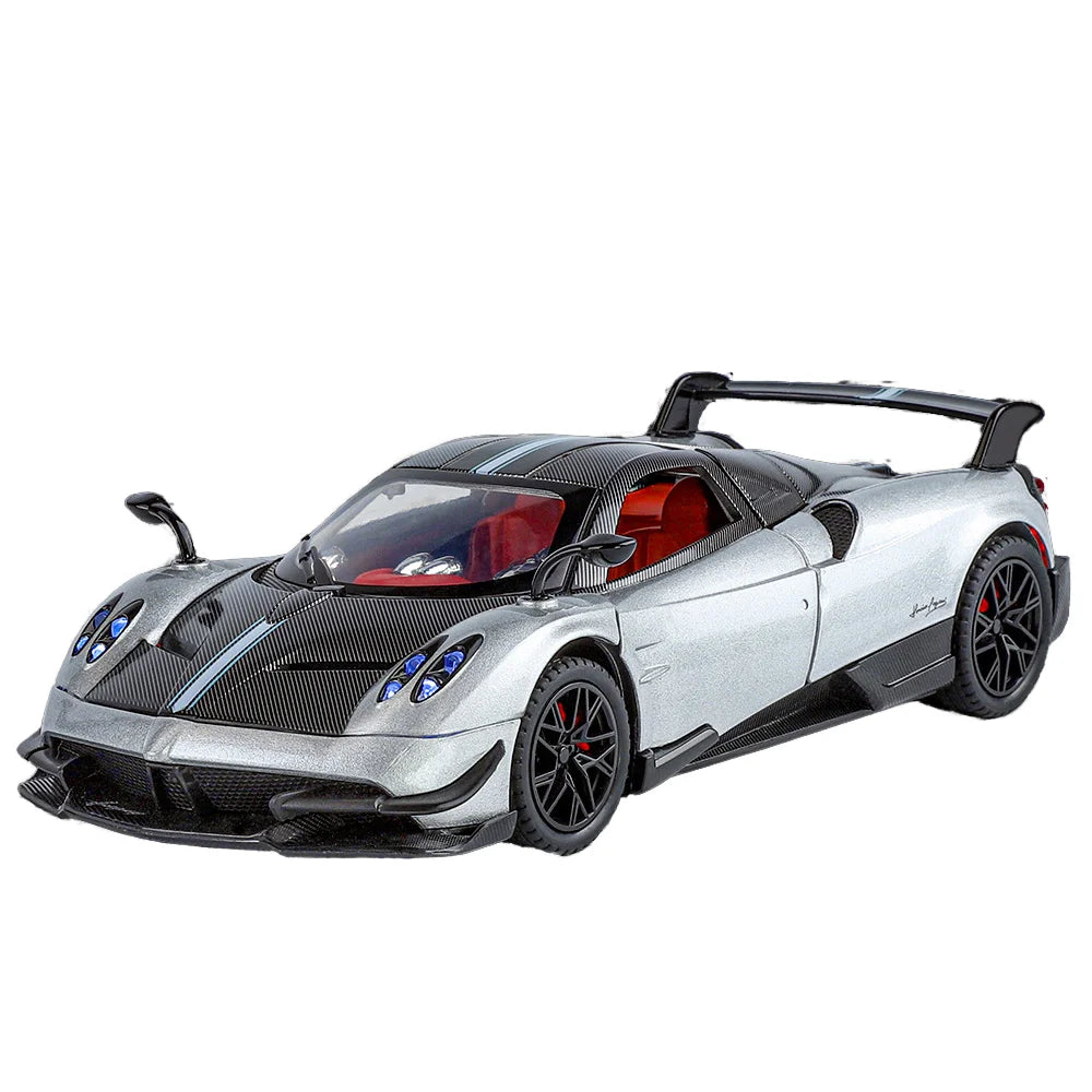 1:24 Diecast Alloy Sports Car Model Simulation Sound and Light Vehicle Perfect Gift for Kids Ideal for Collection and Display
