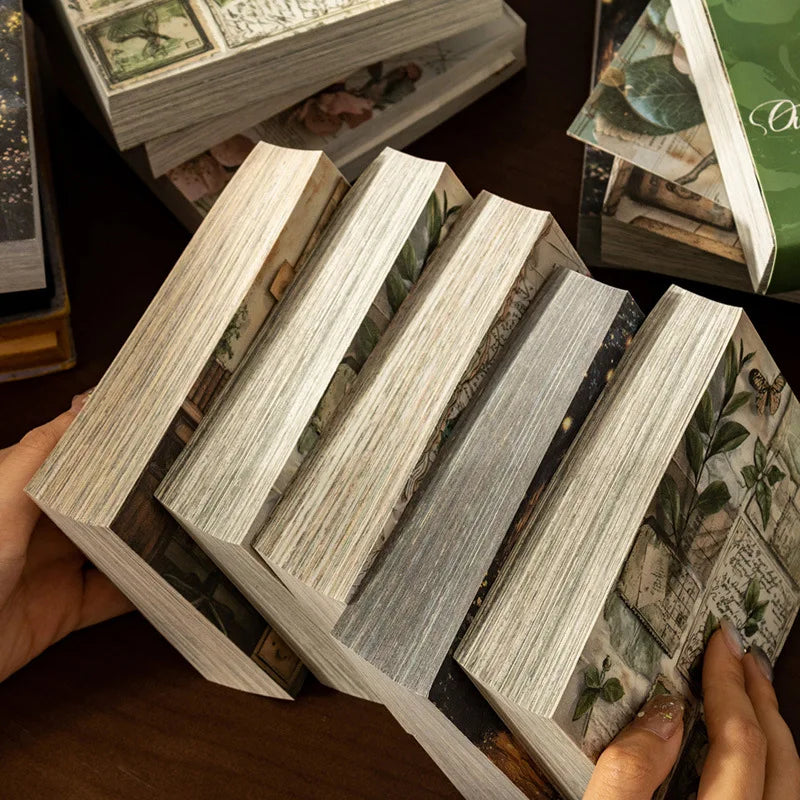 200 Sheets Per Pack of Material Paper Floating Life Collection Large Portion of Vintage Collage